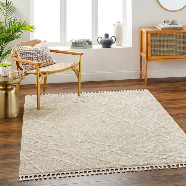Surya Rudy Rdy-2307 Gray, Light Beige, Ivory, Cream Rug.