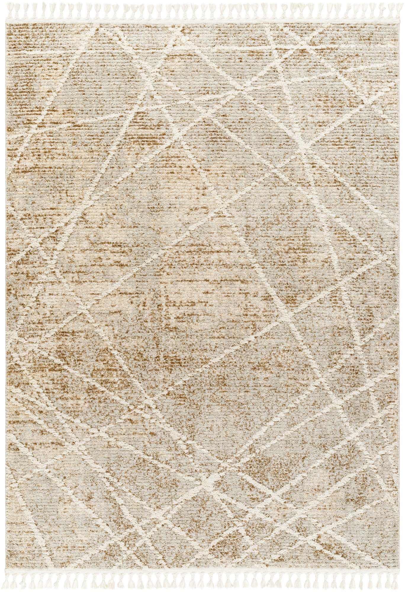 Surya Rudy Rdy-2308 Gray, Medium Gray, Light Beige, Medium Brown, Cream Rug.