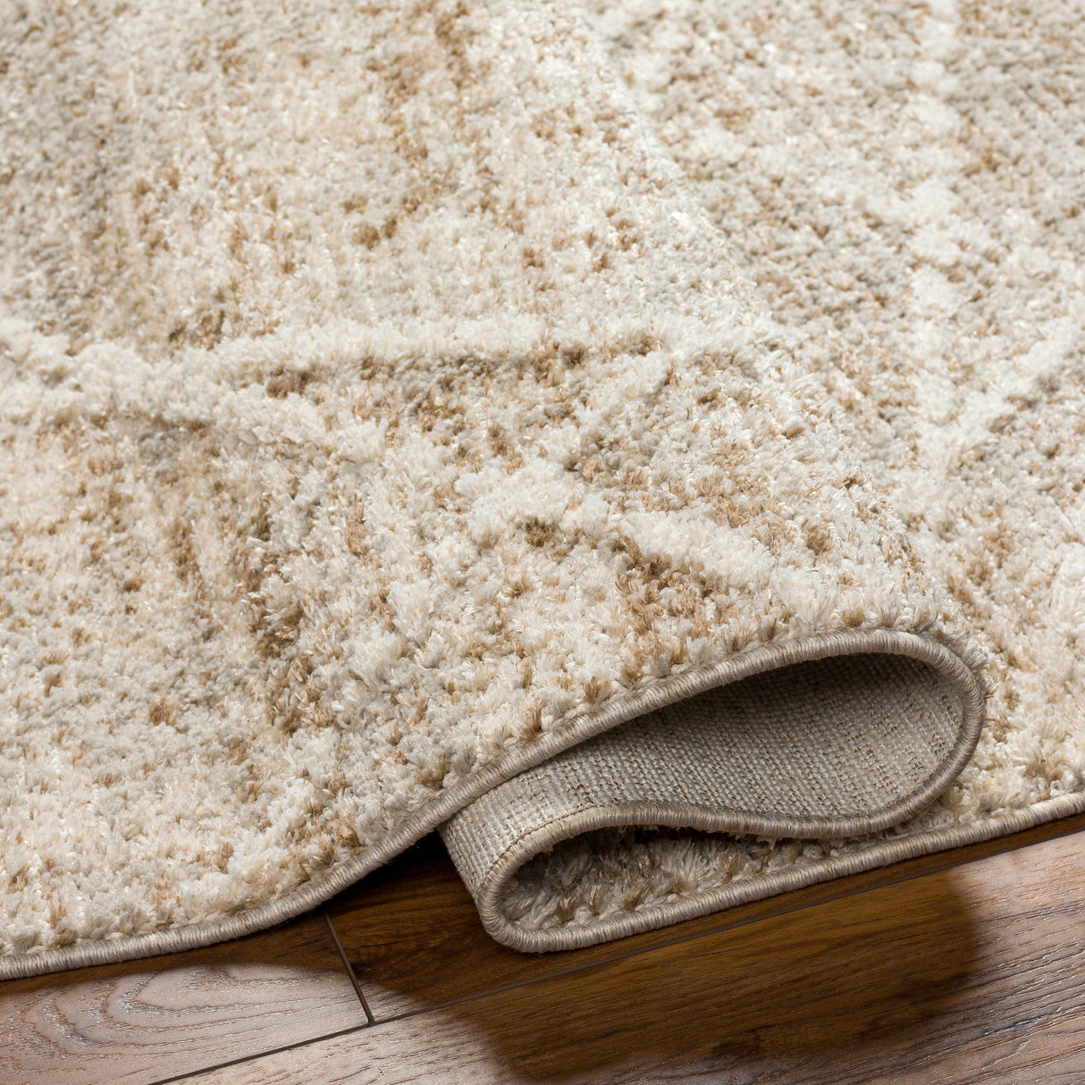 Surya Rudy Rdy-2308 Gray, Medium Gray, Light Beige, Medium Brown, Cream Rug.