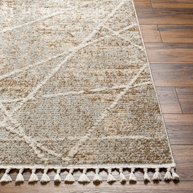 Surya Rudy Rdy-2308 Gray, Medium Gray, Light Beige, Medium Brown, Cream Rug.