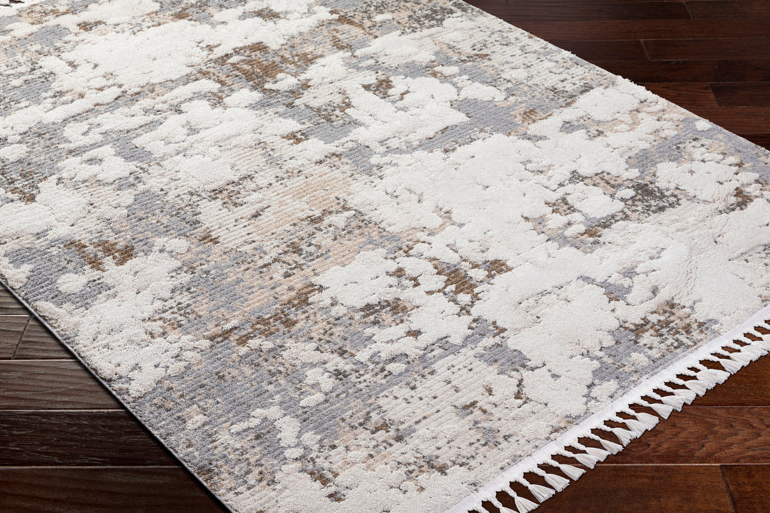 Surya Rudy Rdy-2309 Gray, Cream, Light Beige, Ivory, Charcoal, Medium Brown Rug.