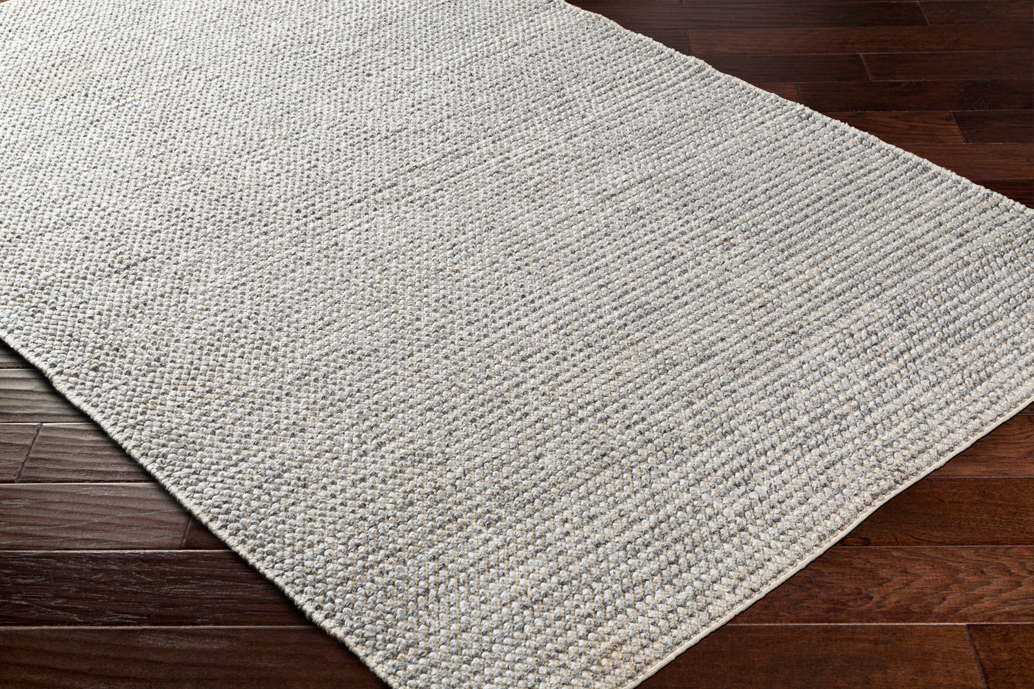 Surya Reika Rek-2304 Ash, Light Grey, Pearl, Metallic - Silver Rug.