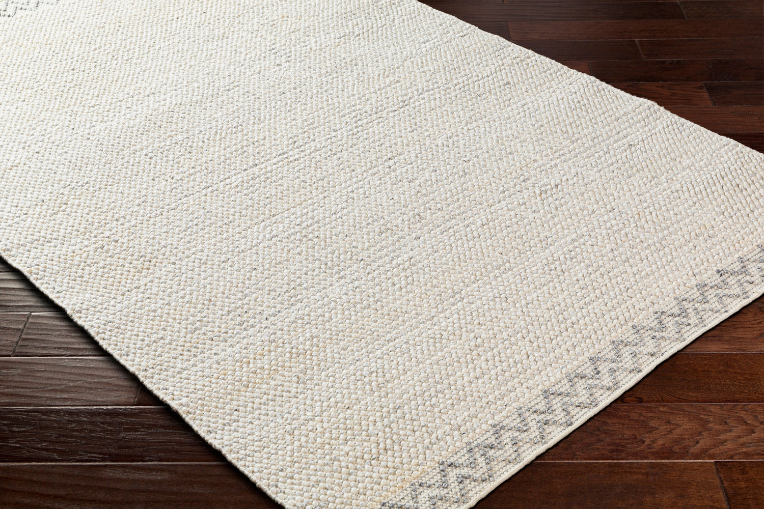 Surya Reika Rek-2307 Light Gray, Charcoal, White, Beige Rug.