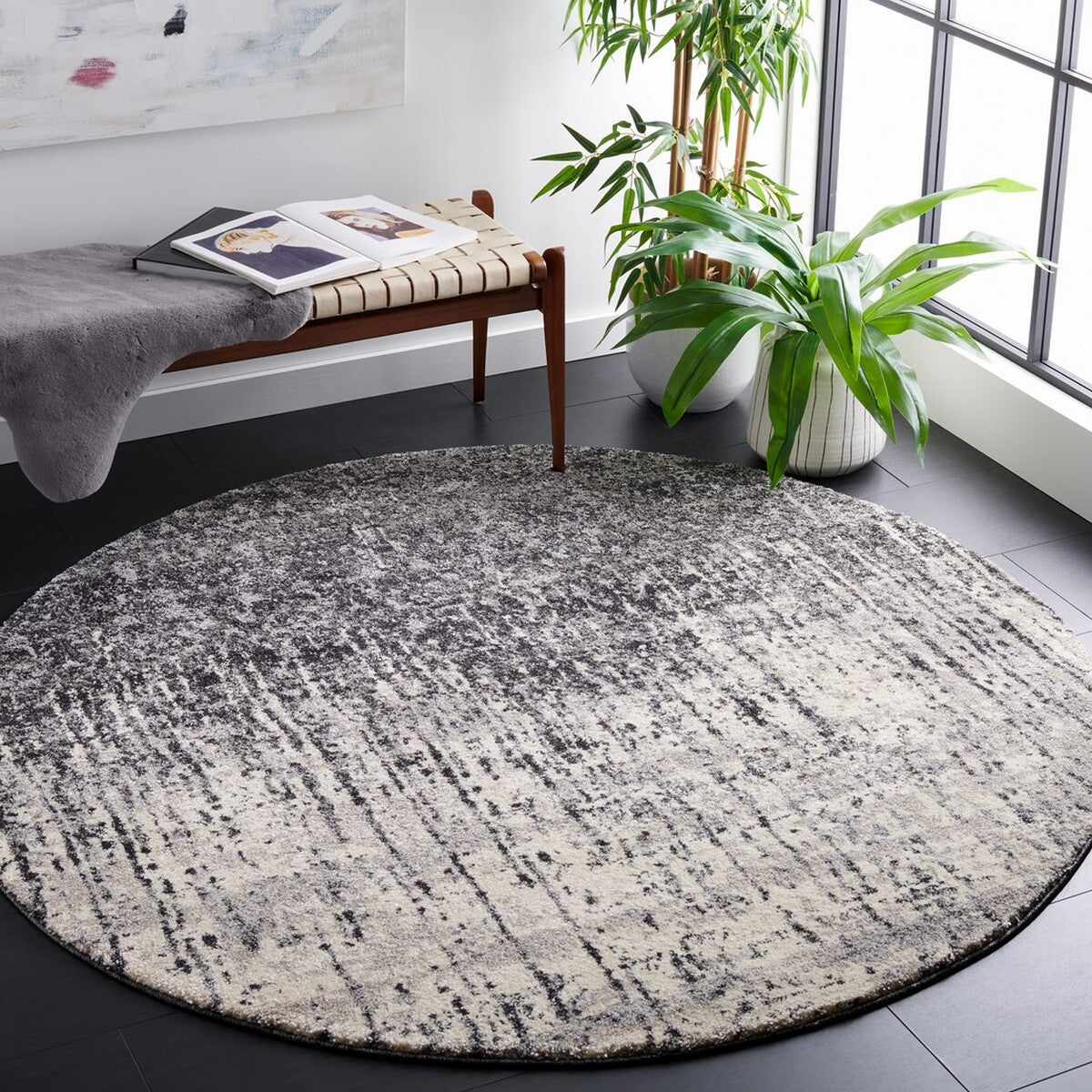 Safavieh Retro Ret2770-9079 Black / Light Grey Rugs