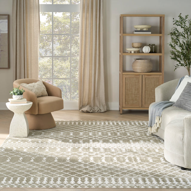 Nourison Astra Machine Washable ASW10 Machine Made Sage Rug