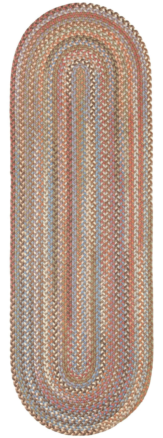 Rhody Rug Bar Harbor BH37 Mocha Braided Rug - Runner