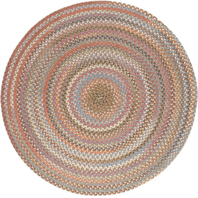 Rhody Rug Bar Harbor BH37 Mocha Braided Rug - Round