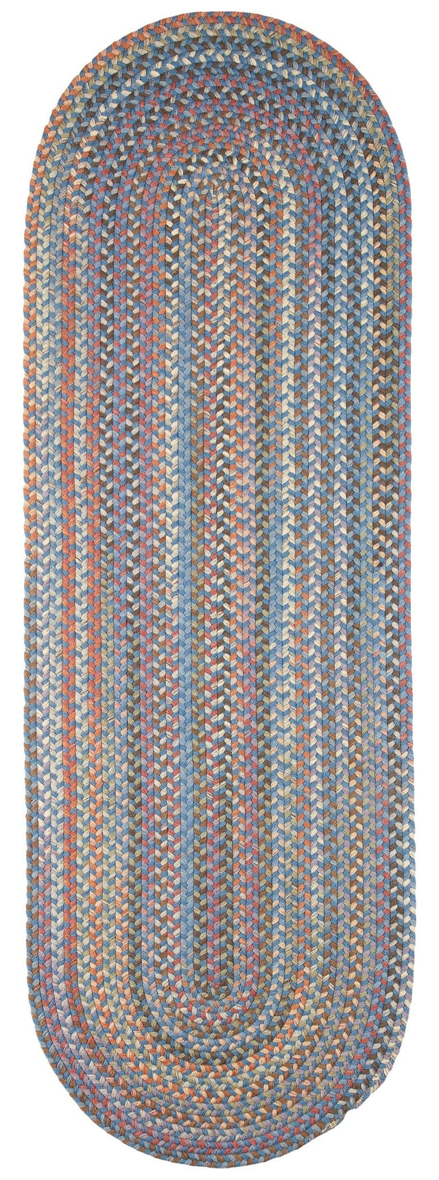 Rhody Rug Bar Harbor BH97 Bluestone Braided Rug - Runner