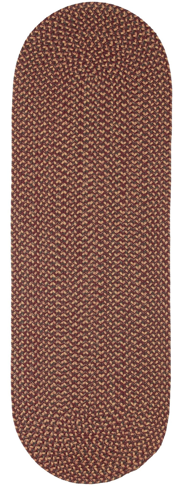 Rhody Rug Camden CD46 Garnet Braided Rug - Runner