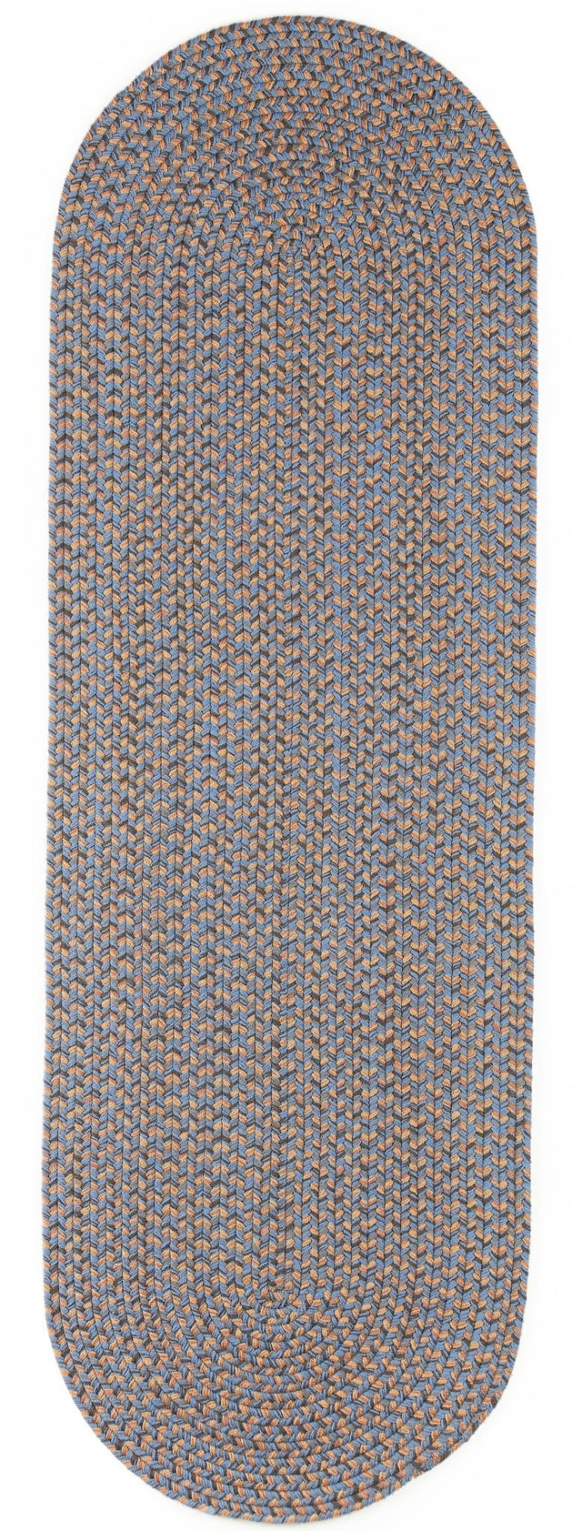 Rhody Rug Camden CD96 Denim Blue Braided Rug - Runner