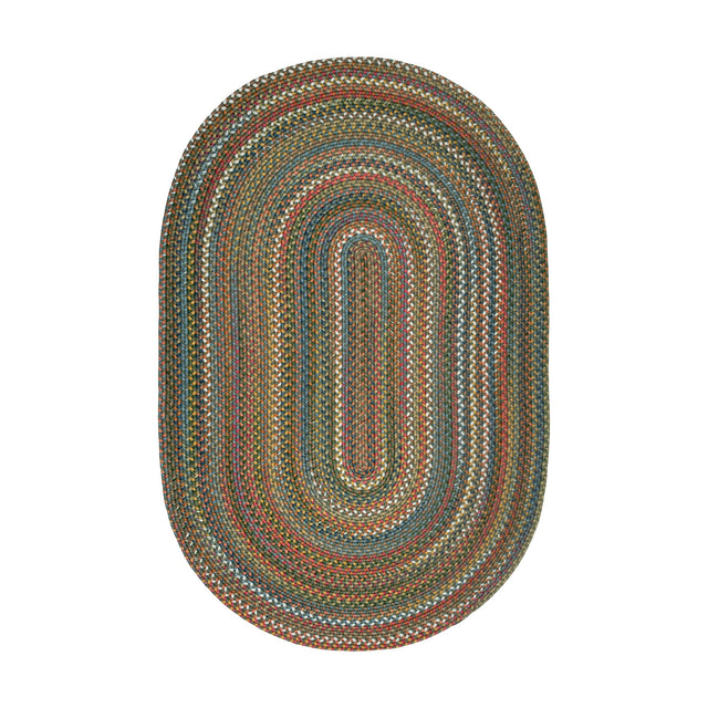 Rhody Rug Country Jewel CJ25 Emerald Braided Rug - Oval