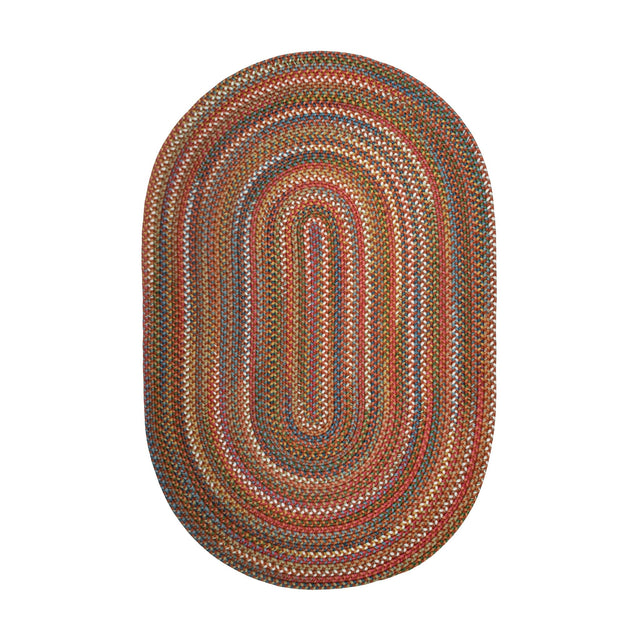 Rhody Rug Country Jewel CJ75 Tawny Port Braided Rug - Oval