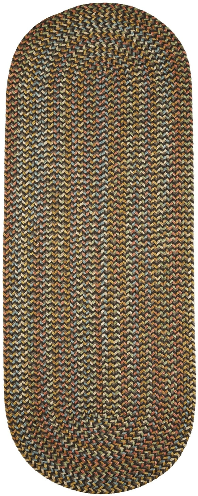 Rhody Rug Cypress CY37 Brown Velvet Braided Rug - Runner