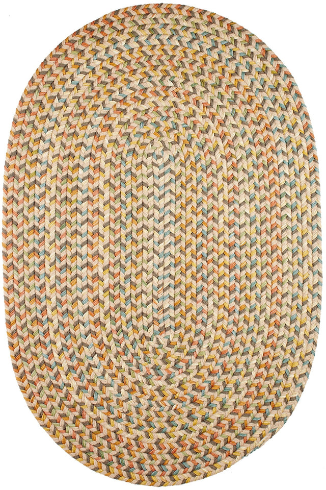 Rhody Rug Cypress CY57 Earth Beige Braided Rug - Oval