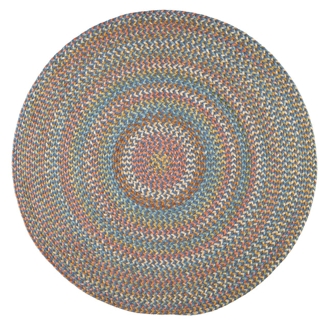 Rhody Rug Cypress CY97 Marina Blue Braided Rug - Round