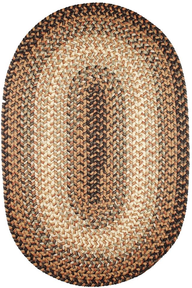 Rhody Rug Easy Living EL33 Taupetone Braided Rug - Oval