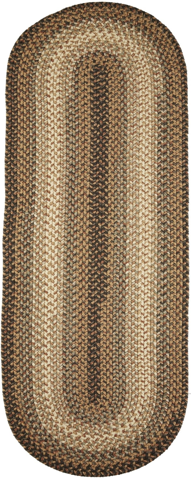 Rhody Rug Easy Living EL33 Taupetone Braided Rug - Runner