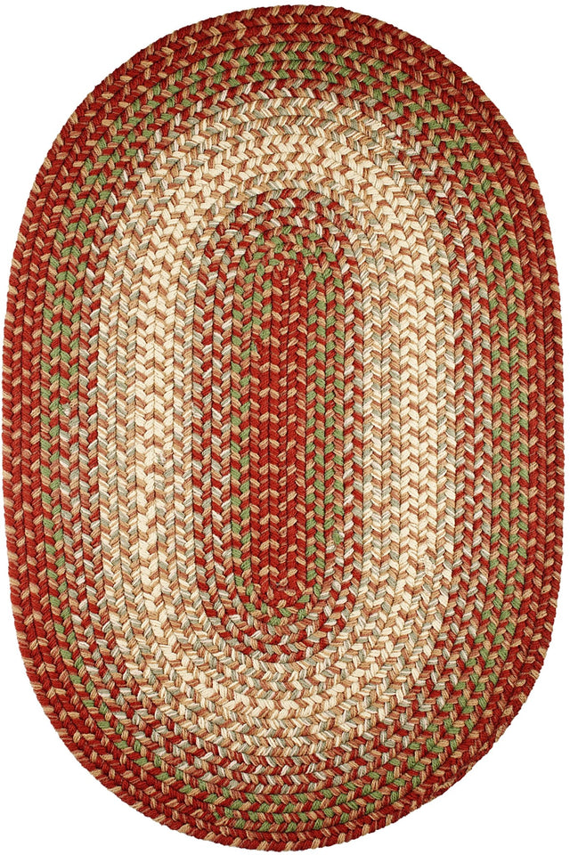 Rhody Rug Easy Living EL43 Warm Earth Braided Rug - Oval