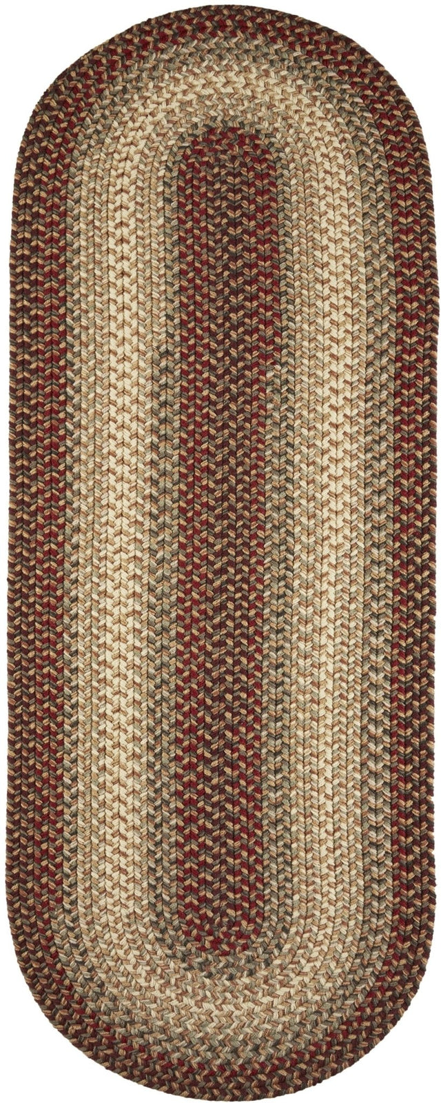 Rhody Rug Easy Living EL73 Spanish Red Braided Rug - Runner