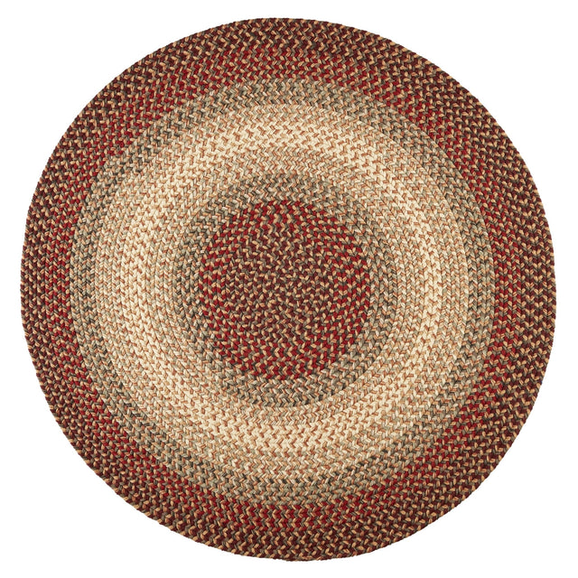 Rhody Rug Easy Living EL73 Spanish Red Braided Rug - Round