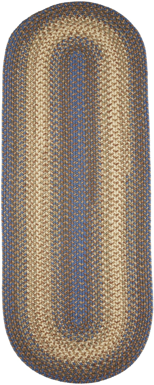 Rhody Rug Easy Living EL93 Blue Lake Braided Rug - Runner