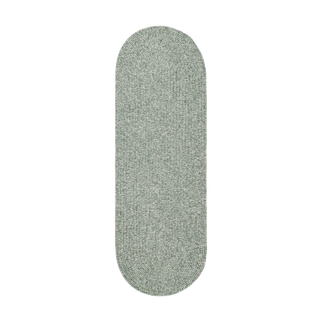 Rhody Rug Elegance EG22 Dusty Sage Braided Rug - Runner