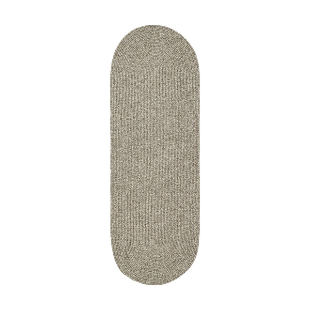 Rhody Rug Elegance EG32 Warm Gray Braided Rug - Runner