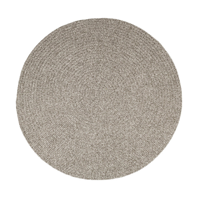Rhody Rug Elegance EG32 Warm Gray Braided Rug - Round