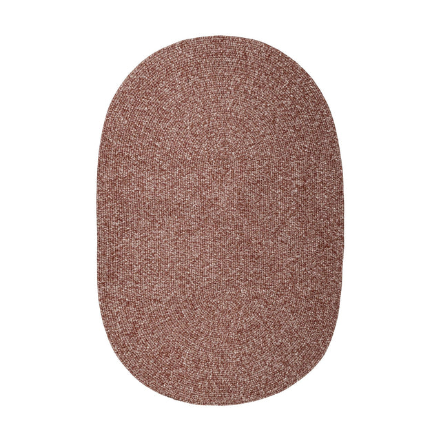 Rhody Rug Elegance EG42 Earthy Terracotta Braided Rug - Oval