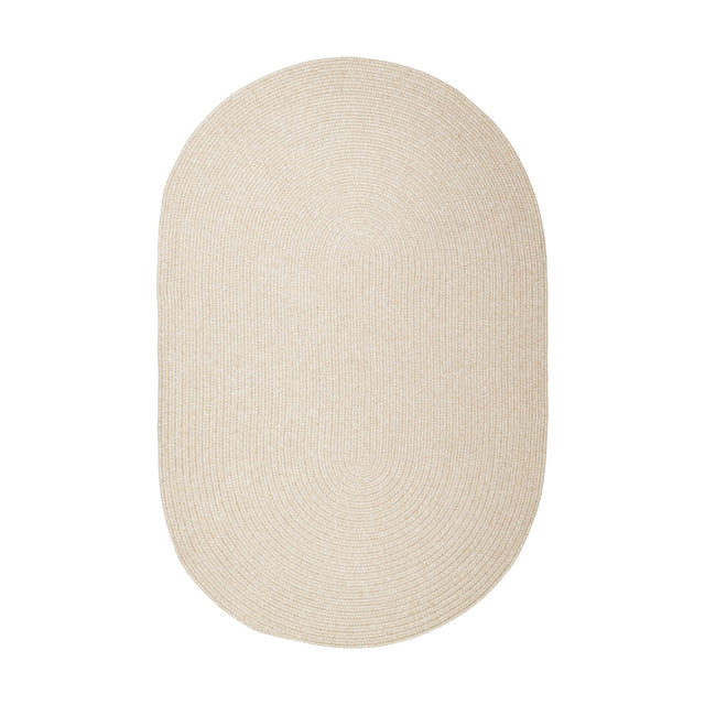 Rhody Rug Elegance EG52 Pale Sand Braided Rug - Oval