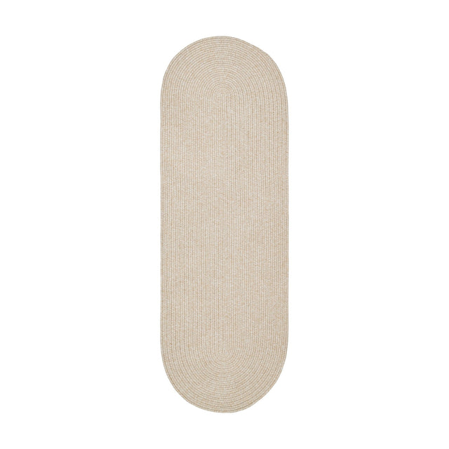 Rhody Rug Elegance EG52 Pale Sand Braided Rug - Runner