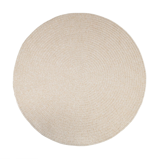 Rhody Rug Elegance EG52 Pale Sand Braided Rug - Round