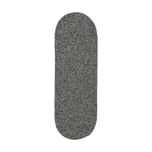 Rhody Rug Elegance EG82 Frosty Black Braided Rug - Runner