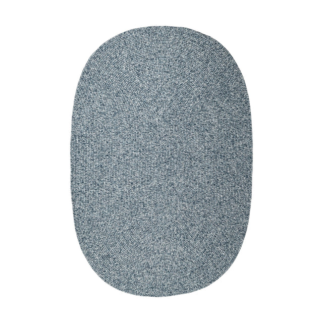Rhody Rug Elegance EG92 Dusty Blue Braided Rug - Oval