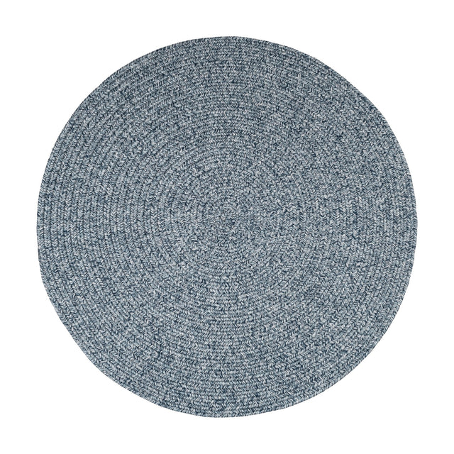 Rhody Rug Elegance EG92 Dusty Blue Braided Rug - Round