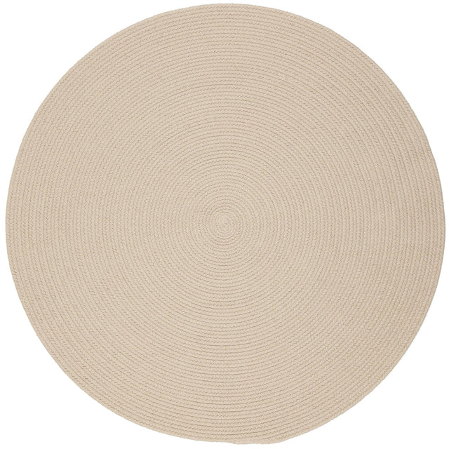 Rhody Rug Happy Braids HB03 Solid SandBeige Braided Rug - Round