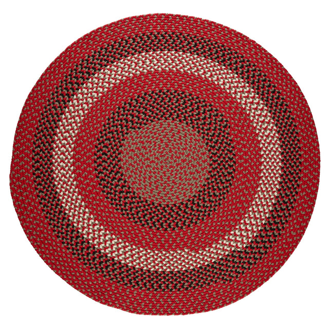 Rhody Rug Manhattan MA44 Red Brick Braided Rug - Round