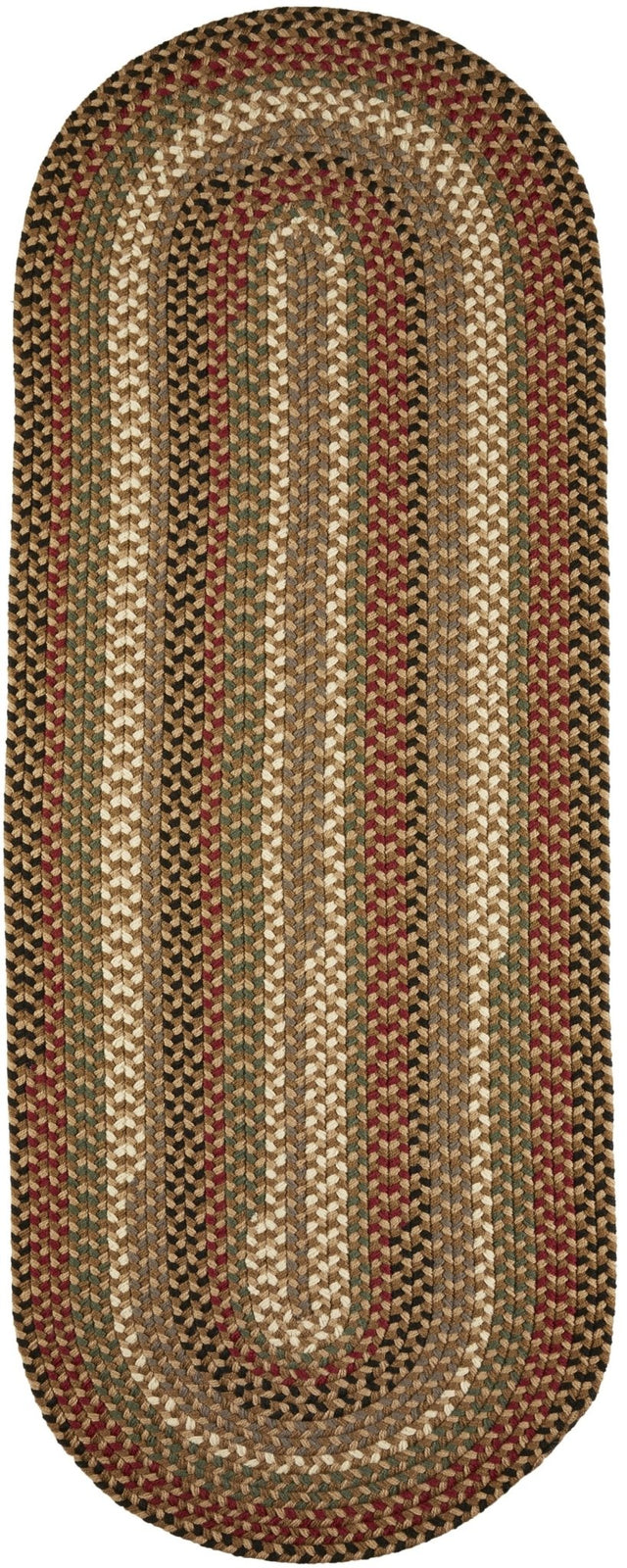 Rhody Rug Mayflower MF53 Natural Earth Braided Rug - Runner