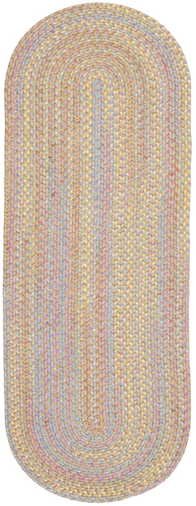 Rhody Rug Playtime PT03 SandBeige Braided Rug - Runner
