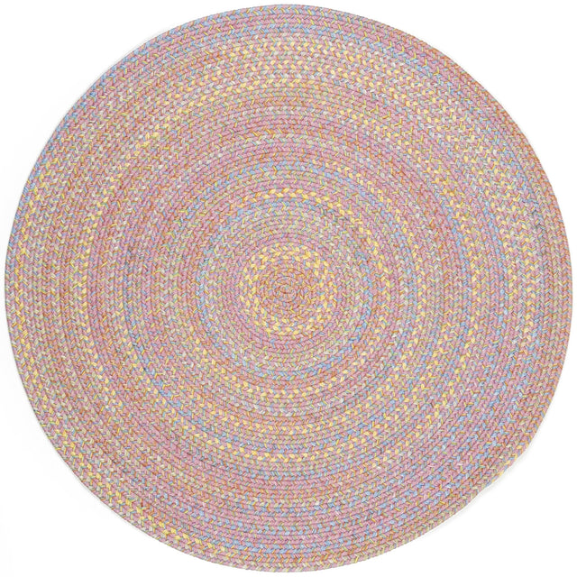 Rhody Rug Playtime PT08 Pink Braided Rug - Round