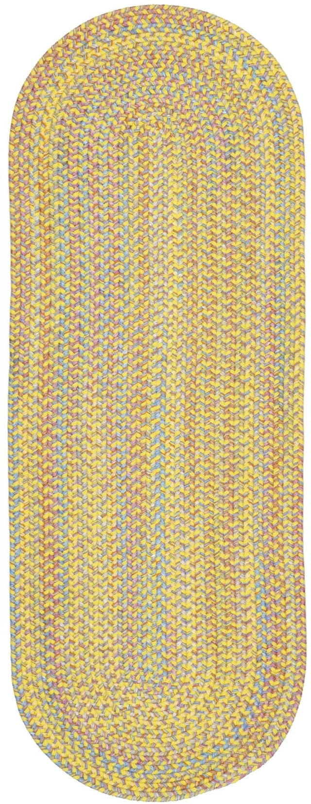 Rhody Rug Playtime PT14 Yellow Braided Rug - Runner