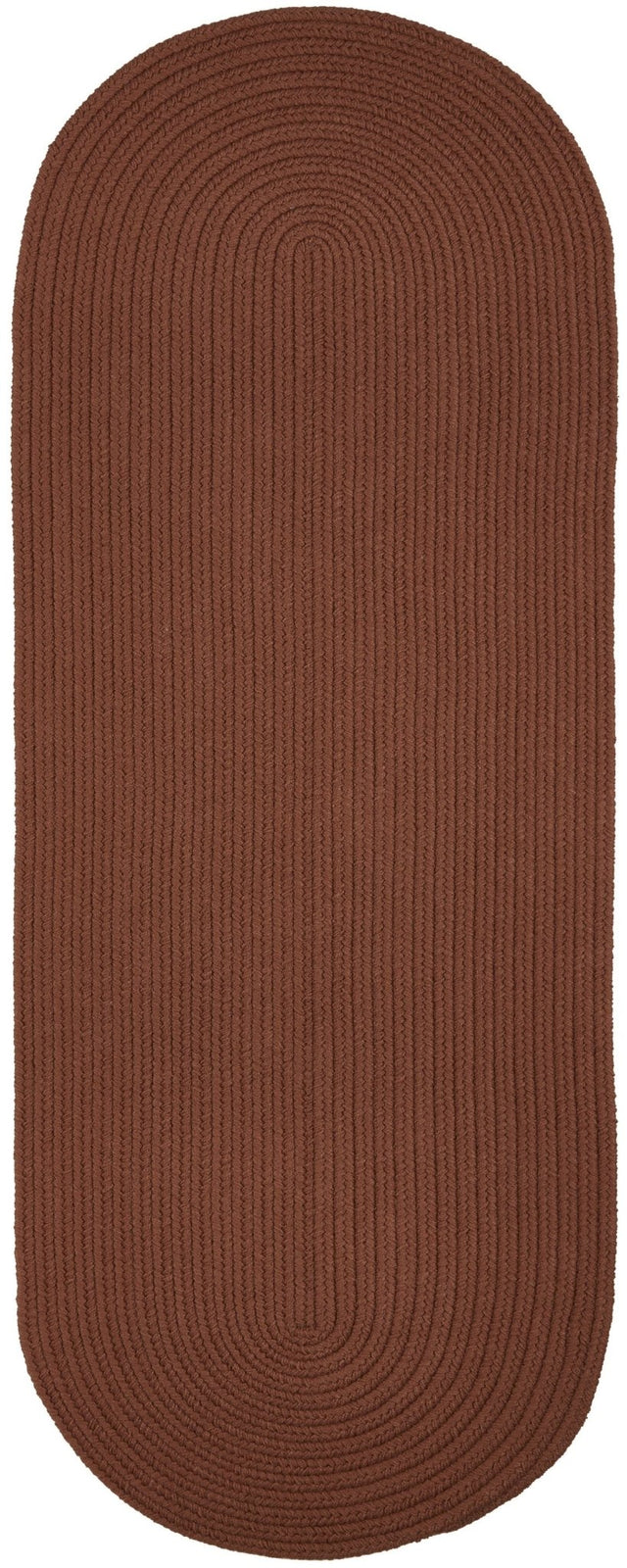 Rhody Rug Solid Poly S019 Almond Braided Rug - Runner