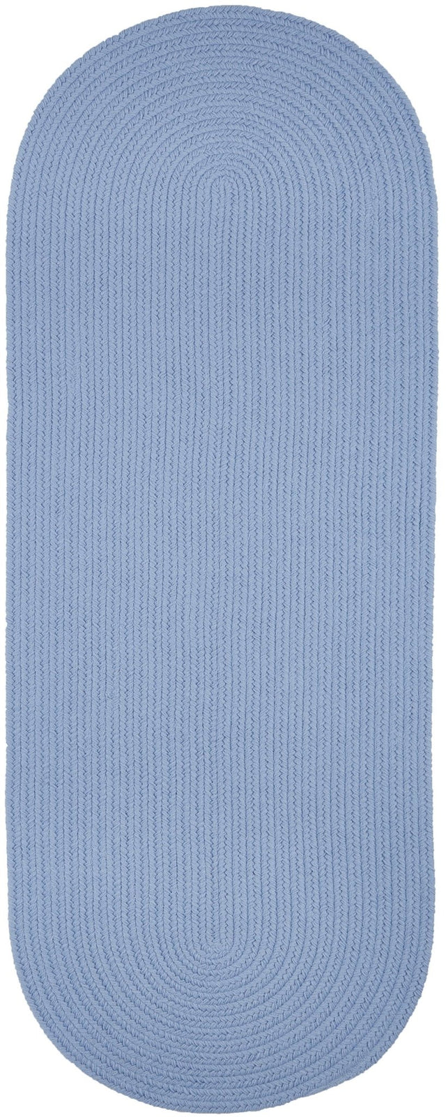 Rhody Rug Solid Poly S046 Hydrangea Braided Rug - Runner