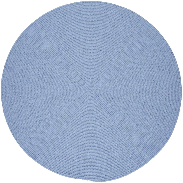 Rhody Rug Solid Poly S046 Hydrangea Braided Rug - Round