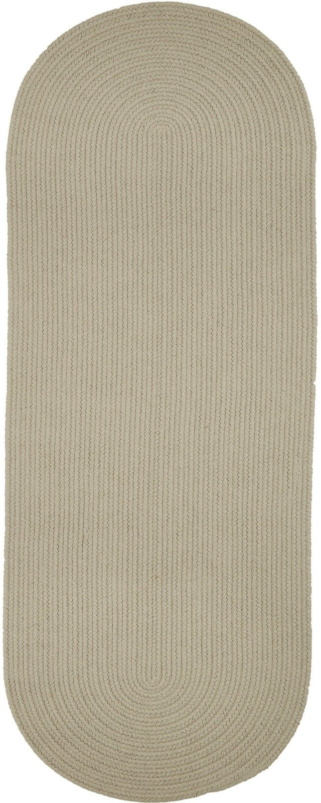 Rhody Rug Solid Poly S049 Pumice Braided Rug - Runner