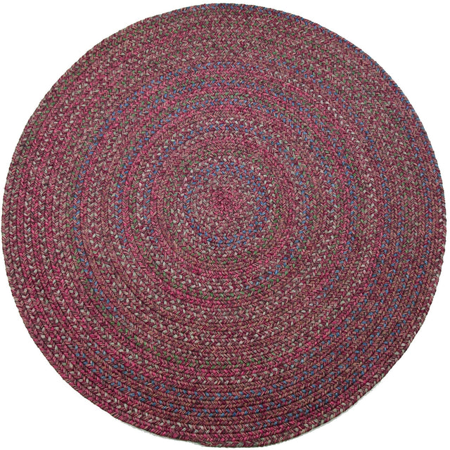 Rhody Rug Sophia SO45 Burgundy Red Braided Rug - Round