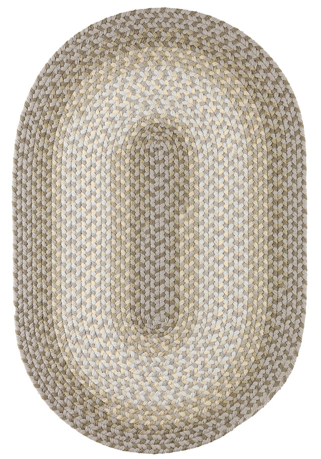 Rhody Rug Twin River TR62 Frosty Multi Braided Rug - Oval