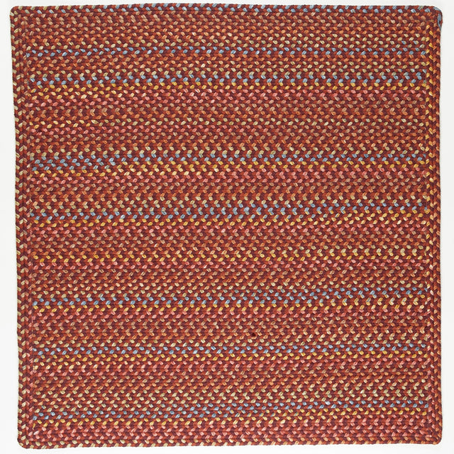 Rhody Rug Woodstock WO41 Maroon Braided Rug - Square