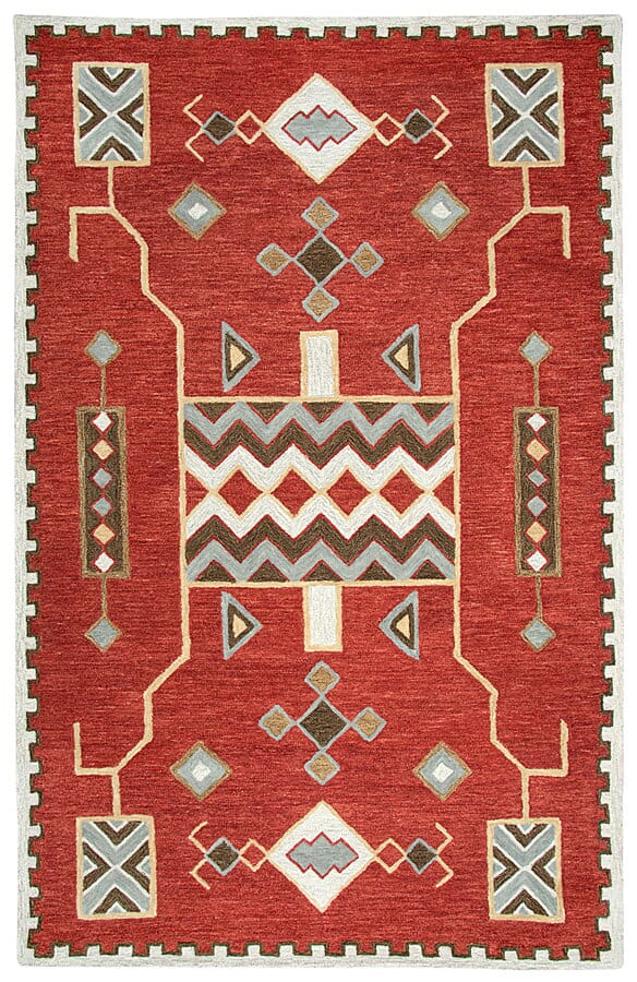 Rizzy Mesa Mz160B Red, Multi Rugs.