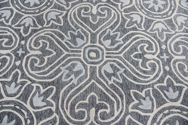 Rizzy Opulent Ou957A Gray, Light Gray, Natural Rugs.